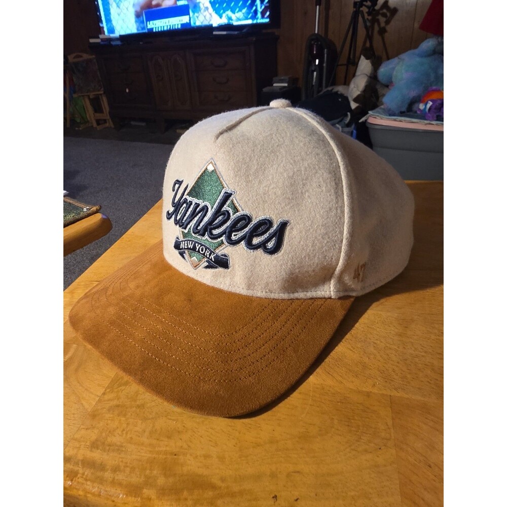 Tan Felt 47 Brand New York Yankees Hat Snapback Baseball